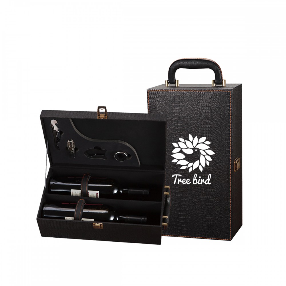 Wine Social Leather Box Set with Logo