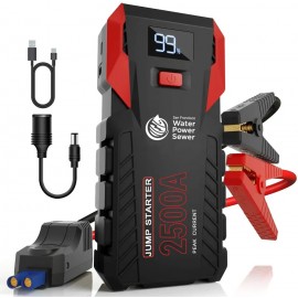 Portable Emergency battery booster 2500 A Peak Jump Starter with USB3.0 Quick Charge with Logo  Portable Emergency battery booster 2500 A Peak Jump Starter with USB3.0 Quick Charge with Logo