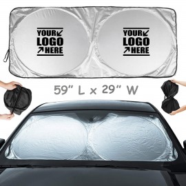 150x75 cm Foldable Car Windshield Sun Shade with Logo