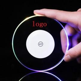 7-Color LED Luminous Car Cup Holder Coaster with Logo