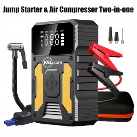 Personalized 3000A Emergency Battery Booster Jump Starter with Emergency Tire Inflater Compressor