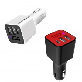 3 Ports Car Fast Charger Air Purifier Custom Imprinted