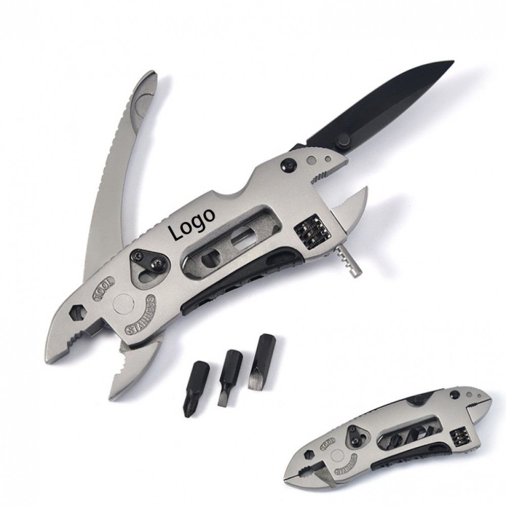 Stainless Steel Multi-Function Tool Folding Pliers with Logo