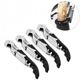 Multi-Function Folding Wine Bottle Corkscrew with Logo