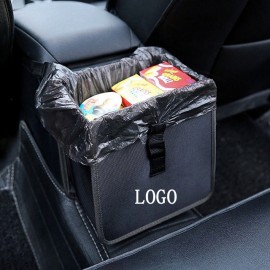 Waterproof Leak-proof Automotive Garbage Bag Organizer Hanging Car Trash Bin(Large) with Logo