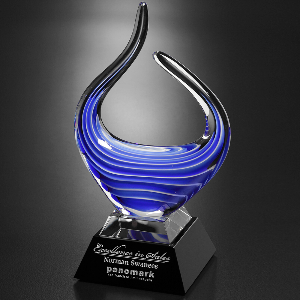 Blue Reflections Award 10-3/4" with Logo