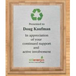 Bamboo Plaque w/Aluminum Sublimated Plate (6"x8") with Logo