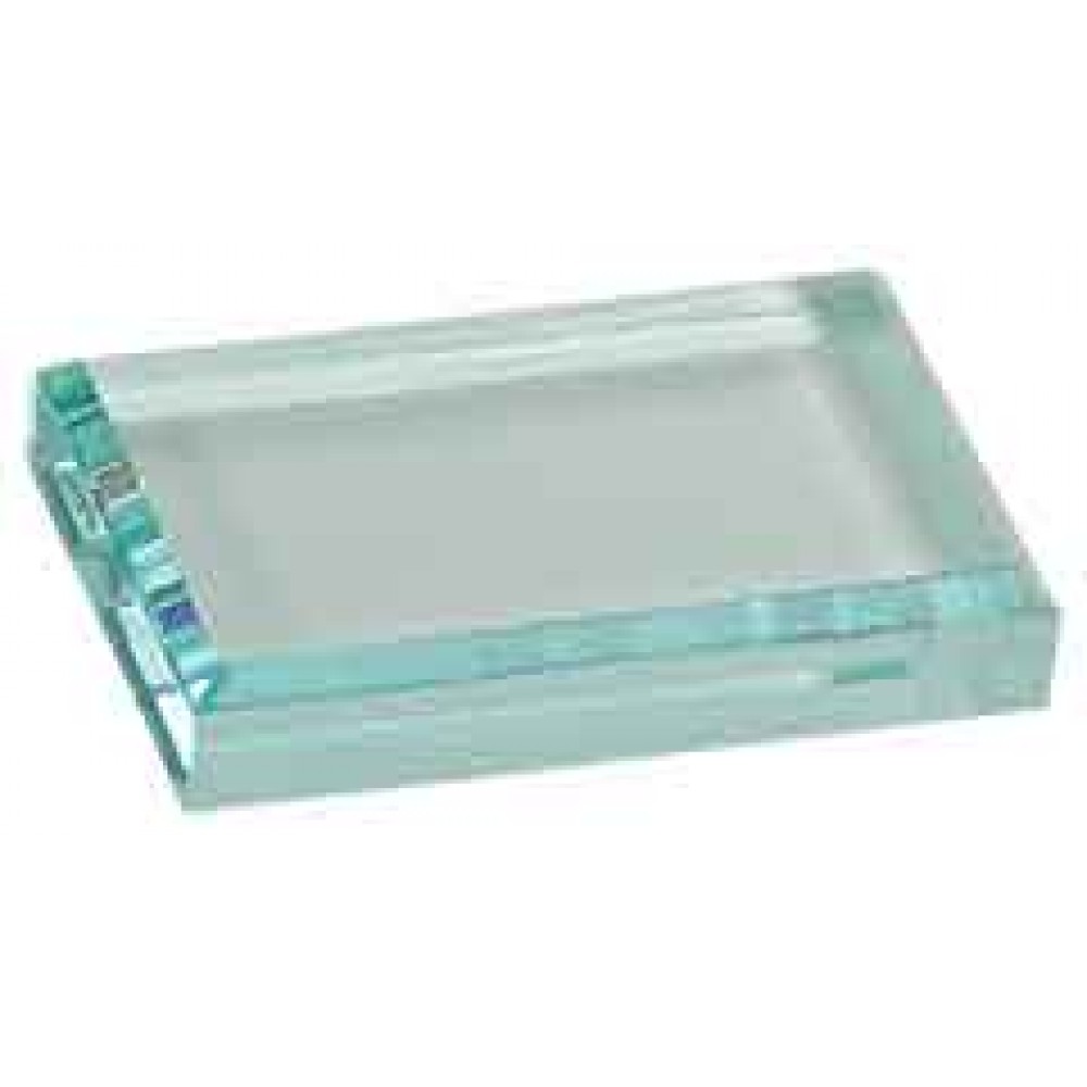 3" x 3" Jade Acrylic Paperweight Custom Etched