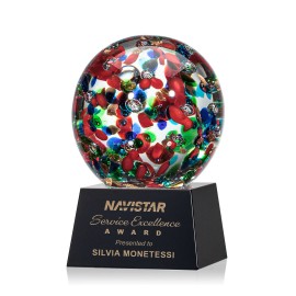 Logo Branded Fantasia Award on Robson Black - 4" Diam
