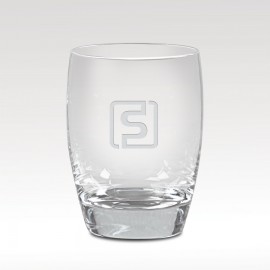 Italian Crystal Rocks Glass with Logo