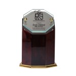 Promotional Cherry Regalwood Hexagon Award