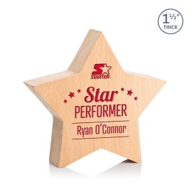 Rothwell Award - Beechwood/One Color 6" with Logo  Rothwell Award - Beechwood/One Color 6" with Logo