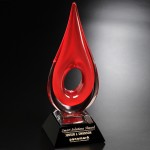 Red Teardrop Award 14" with Logo