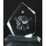 8" Elite Crystal Award with Logo
