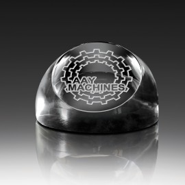 Logo Branded Crystal Dome Paperweight