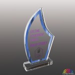 Medium Blade Shaped Ultra Vivid Acrylic Award with Logo