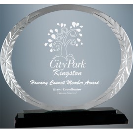 Laser-etched 7" Large Oval Accent Glass