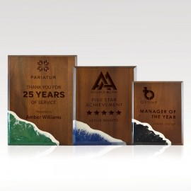 Logo Branded Acacia Plaques - Natural Edge