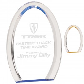 7" Radiant Halo Oval Acrylic Award with Logo