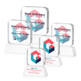 Custom Flamborough VividPrint Award on Base - White