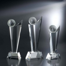 10" Winchester Crystal Golf Award Laser-etched