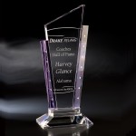 Laser-etched 11" Tesoro w/Rhinestones Crystal Award