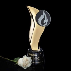 Logo Branded Apotheosis Award - Gold/Black 11"