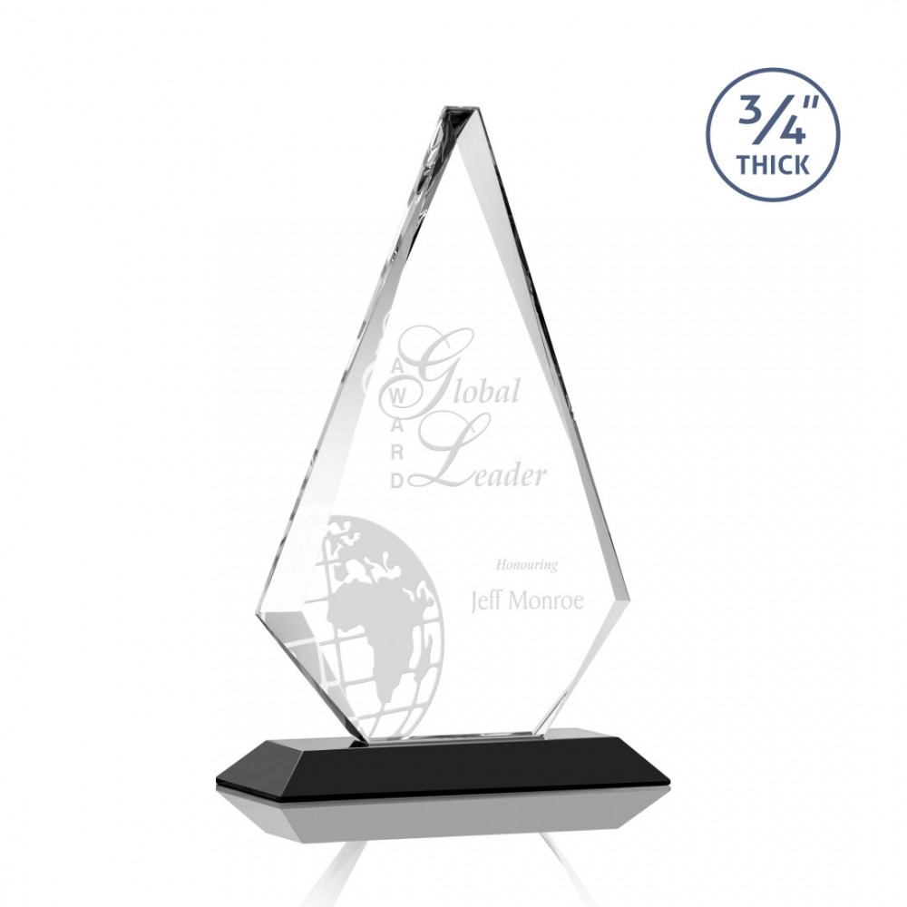 Custom Etched Windsor Award - Starfire/Black 10" Custom Etched Windsor Award - Starfire/Black 10"