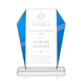 Newbury Award - Starfire/Blue 6" with Logo  Newbury Award - Starfire/Blue 6" with Logo