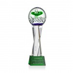 Customized Aquarius Award on Grafton Green - 12" High