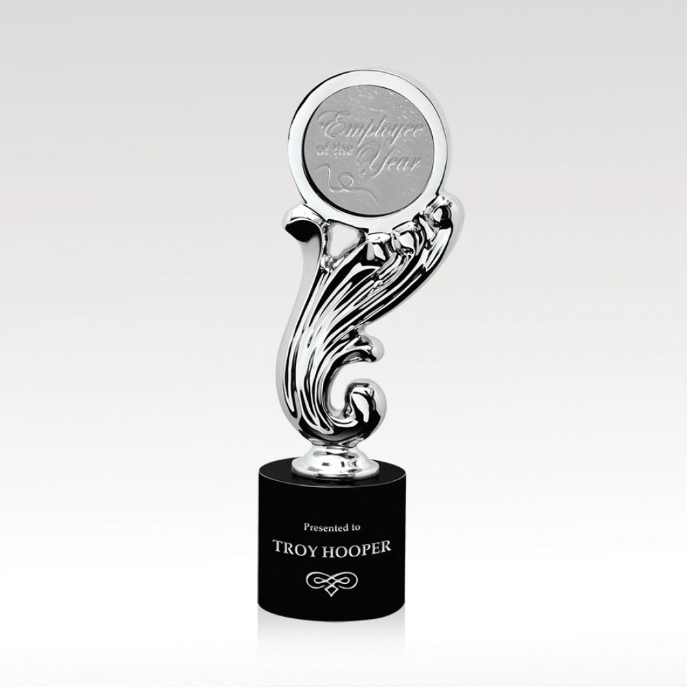 Chrome Award Reflecting Wave 12" with Logo