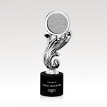 Chrome Award Reflecting Wave 12" with Logo