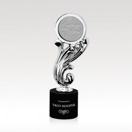 Chrome Award Reflecting Wave 12" with Logo