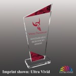 Small Angled Top Ultra Vivid Acrylic Award with Logo