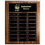 Walnut Eco-Plaque w/24 Perpetual Plaques with Logo