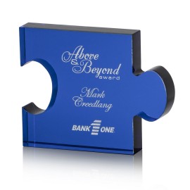 Rune Award - Optical Blue 4"x3" with Logo