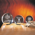 Promotional 5" Round Eclipse Crystal Award