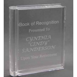 Logo Branded Acrylic Book Award (6"x6 3/4")  Logo Branded Acrylic Book Award (6"x6 3/4")