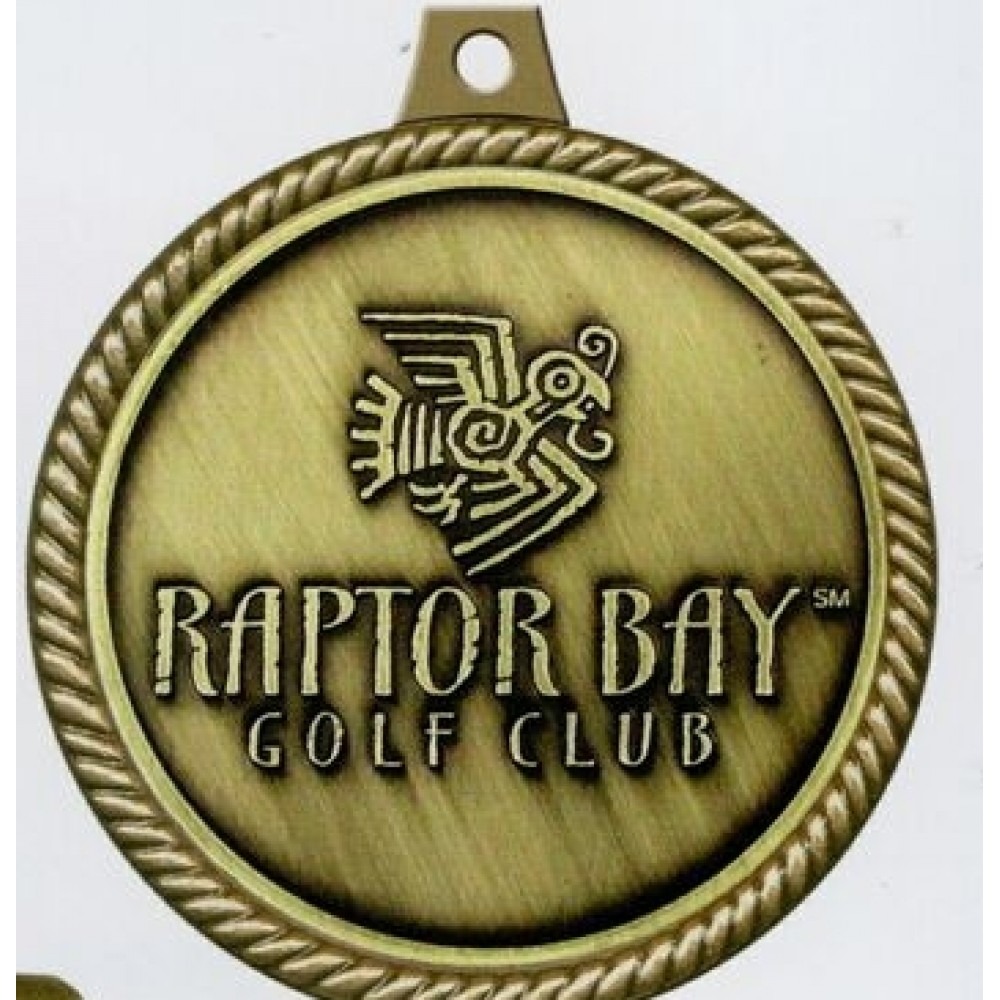 Rope Border Medal 2 1/4" Custom Etched Rope Border Medal 2 1/4" Custom Etched