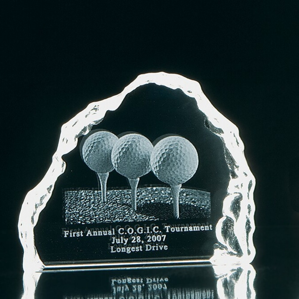 Small Iceberg Crystal Award Custom Etched Small Iceberg Crystal Award Custom Etched