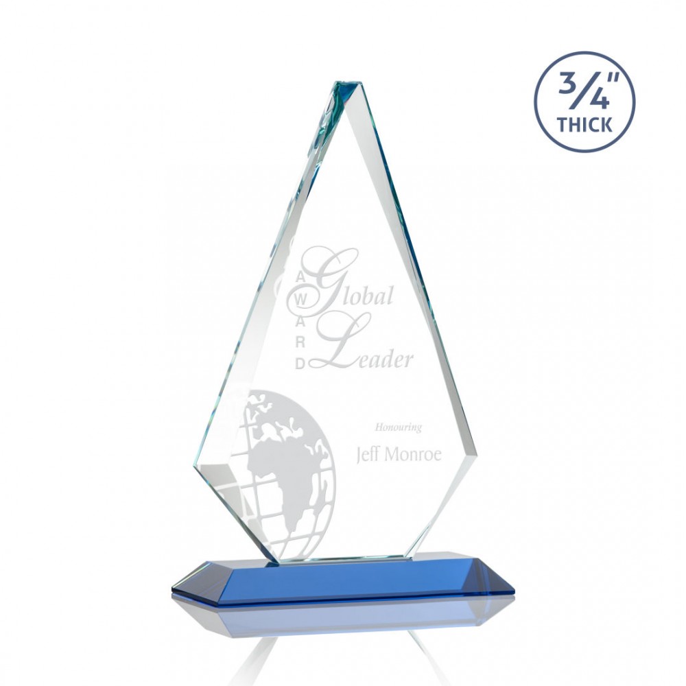 Windsor Award - Starfire/Sky Blue 10" Laser-etched Windsor Award - Starfire/Sky Blue 10" Laser-etched
