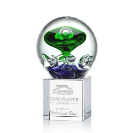 Logo Branded Aquarius Award on Granby Base - 4" Diam