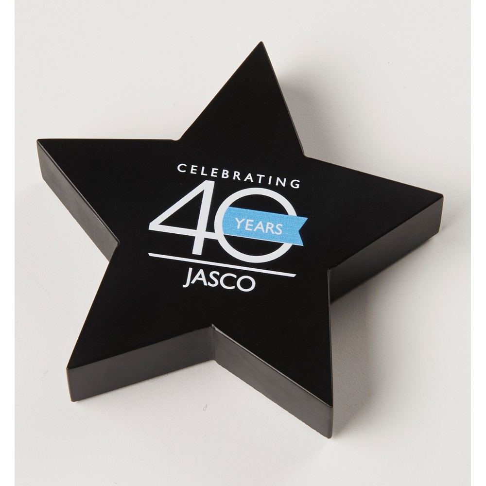 4" Star Paperweight with Logo