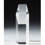 8" OptiMaxx Hexagon Award Laser-etched