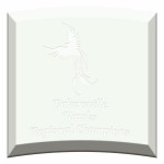 Promotional Spectral Jade Curved Award (7"x7")