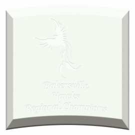 Promotional Spectral Jade Curved Award (7"x7")  Promotional Spectral Jade Curved Award (7"x7")
