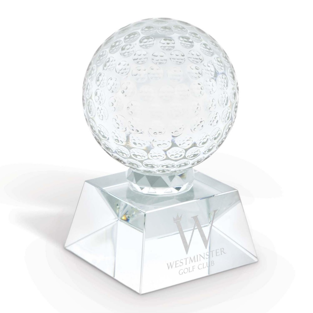 Promotional Golf Award 5" Crystal