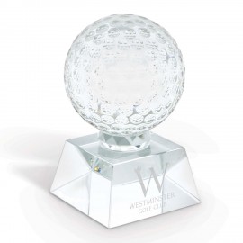 Promotional Golf Award 5" Crystal