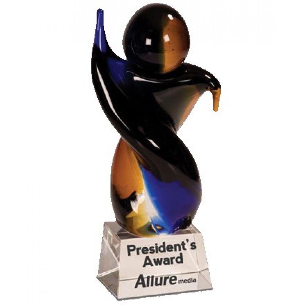 Celebration Art Glass Award (9") with Logo