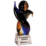 Celebration Art Glass Award (9") with Logo